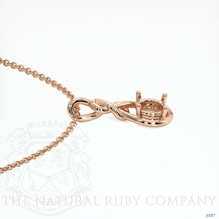 14K Rose Gold Solitaire Pendant Setting