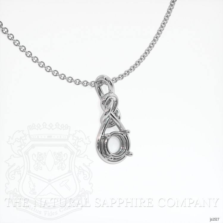 10K White Gold Solitaire Pendant Setting