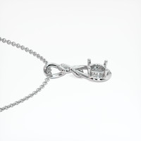 10K White Gold Solitaire Pendant Setting Image