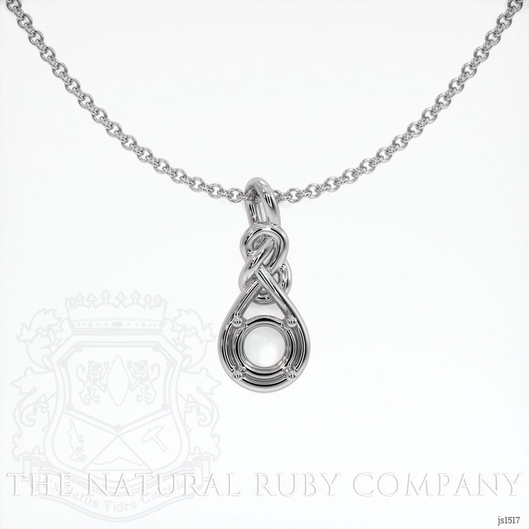 14K White Gold Solitaire Pendant Setting