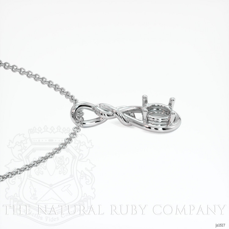 14K White Gold Solitaire Pendant Setting