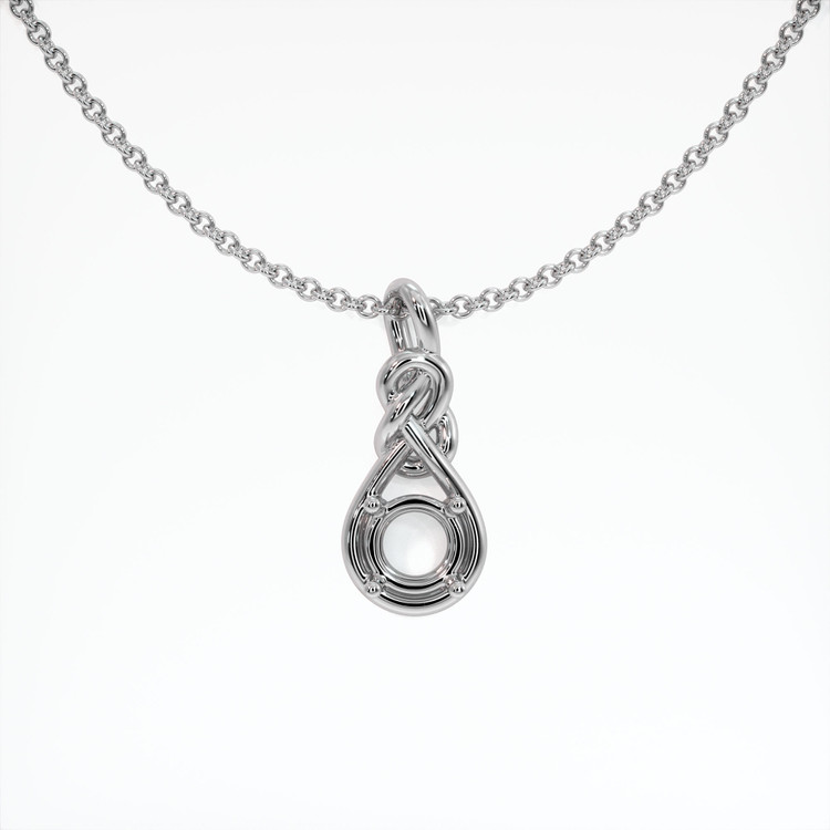 18K White Gold Solitaire Pendant Setting