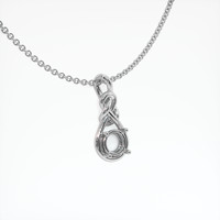 18K White Gold Solitaire Pendant Setting Image