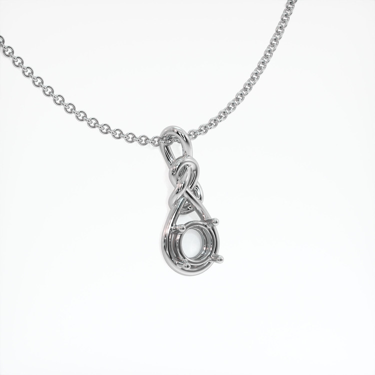 18K White Gold Solitaire Pendant Setting