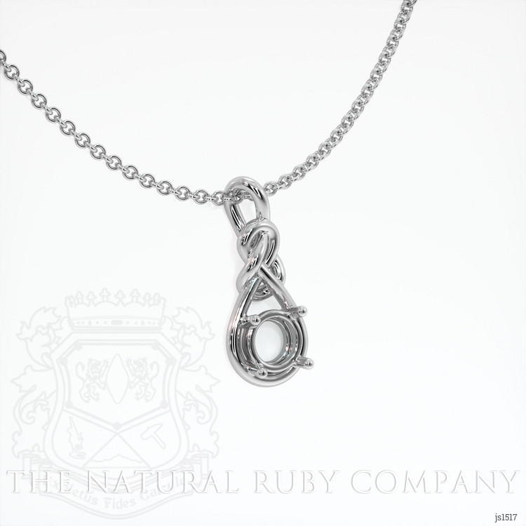 18K White Gold Solitaire Pendant Setting