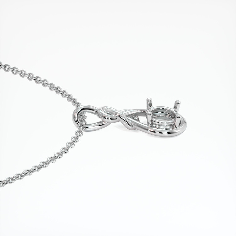 18K White Gold Solitaire Pendant Setting
