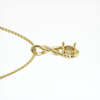 10K Yellow Gold Solitaire Pendant Setting Image
