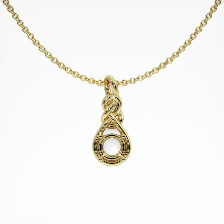 14K Yellow Gold Solitaire Pendant Setting