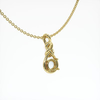 14K Yellow Gold Solitaire Pendant Setting Image