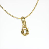 18K Yellow Gold Solitaire Pendant Setting Image