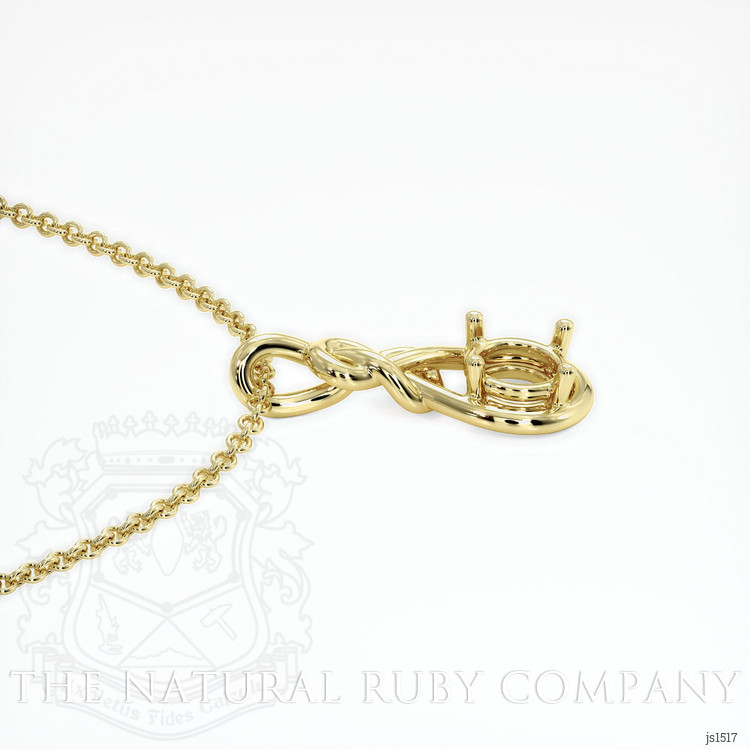 18K Yellow Gold Solitaire Pendant Setting