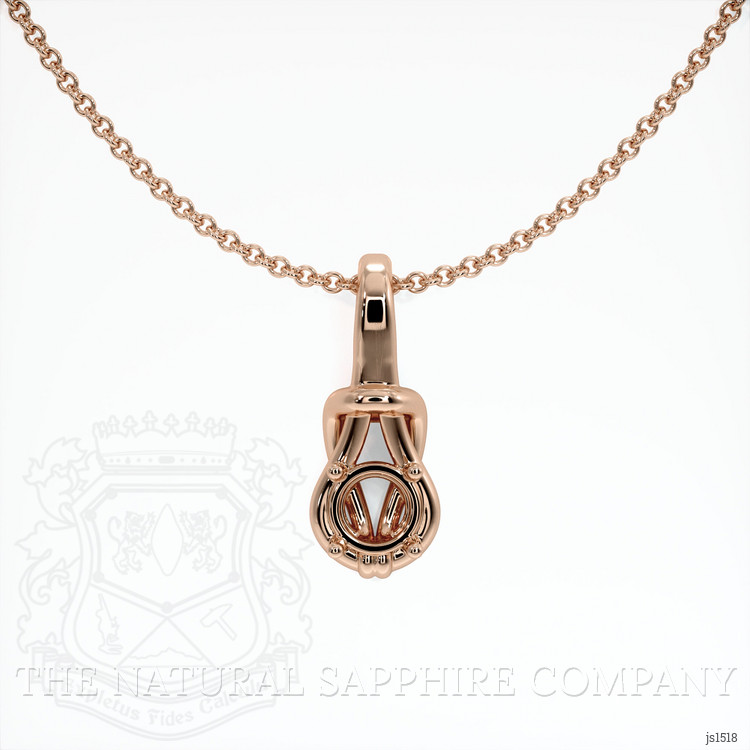 14K Rose Gold Solitaire Pendant Setting