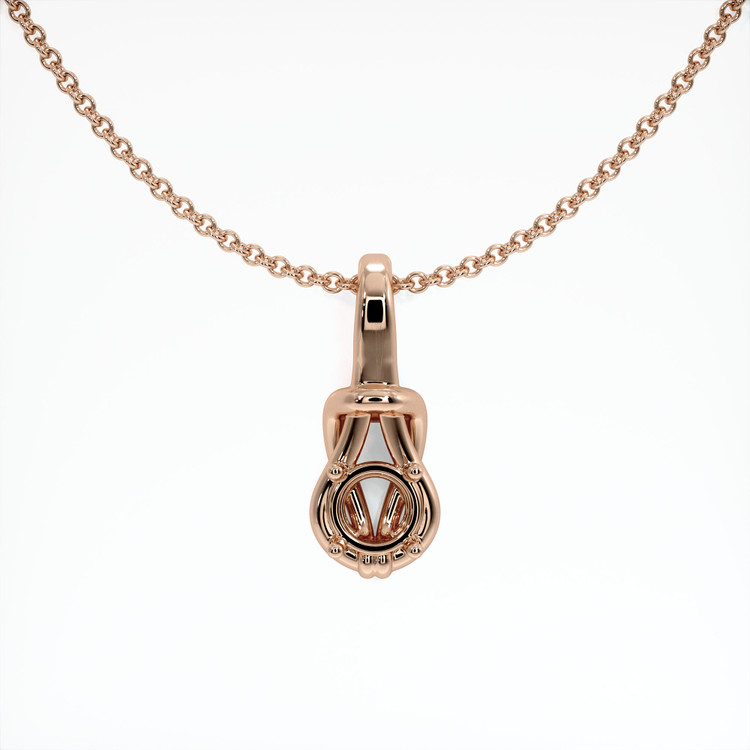 14K Rose Gold Solitaire Pendant Setting