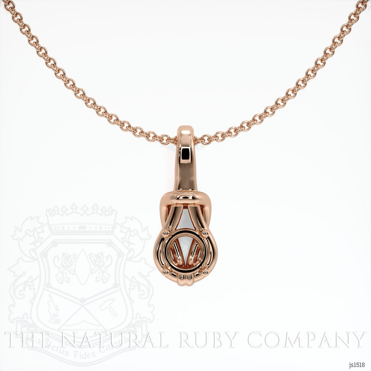 14K Rose Gold Solitaire Pendant Setting