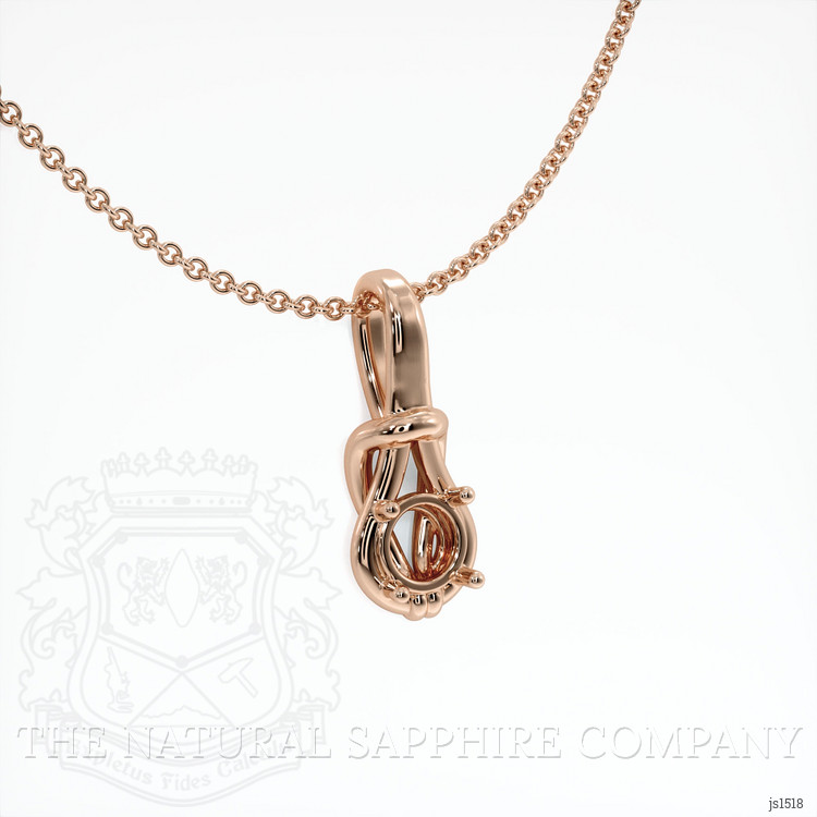 14K Rose Gold Solitaire Pendant Setting