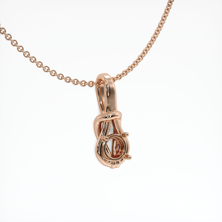 14K Rose Gold Solitaire Pendant Setting