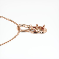 14K Rose Gold Solitaire Pendant Setting Image