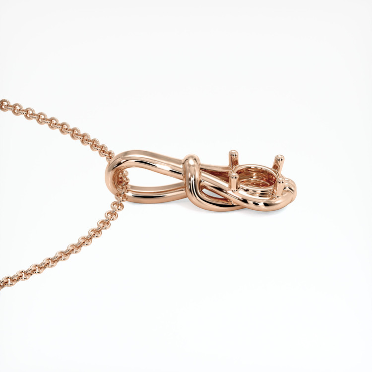14K Rose Gold Solitaire Pendant Setting