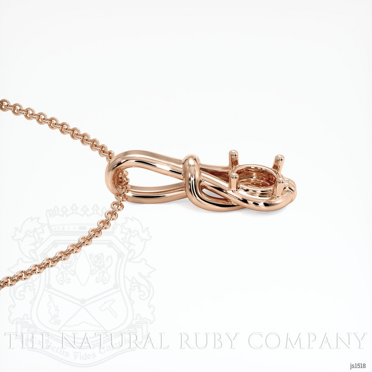 14K Rose Gold Solitaire Pendant Setting