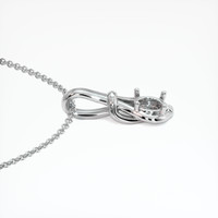 10K White Gold Solitaire Pendant Setting Image