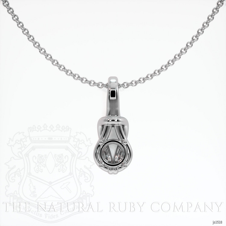 14K White Gold Solitaire Pendant Setting