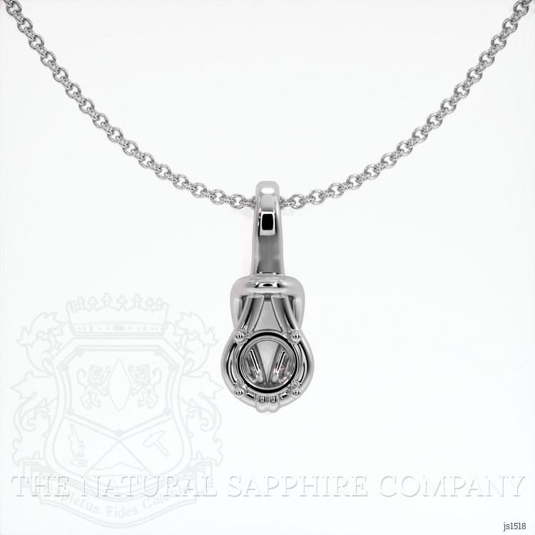 14K White Gold Solitaire Pendant Setting