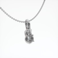 14K White Gold Solitaire Pendant Setting Image