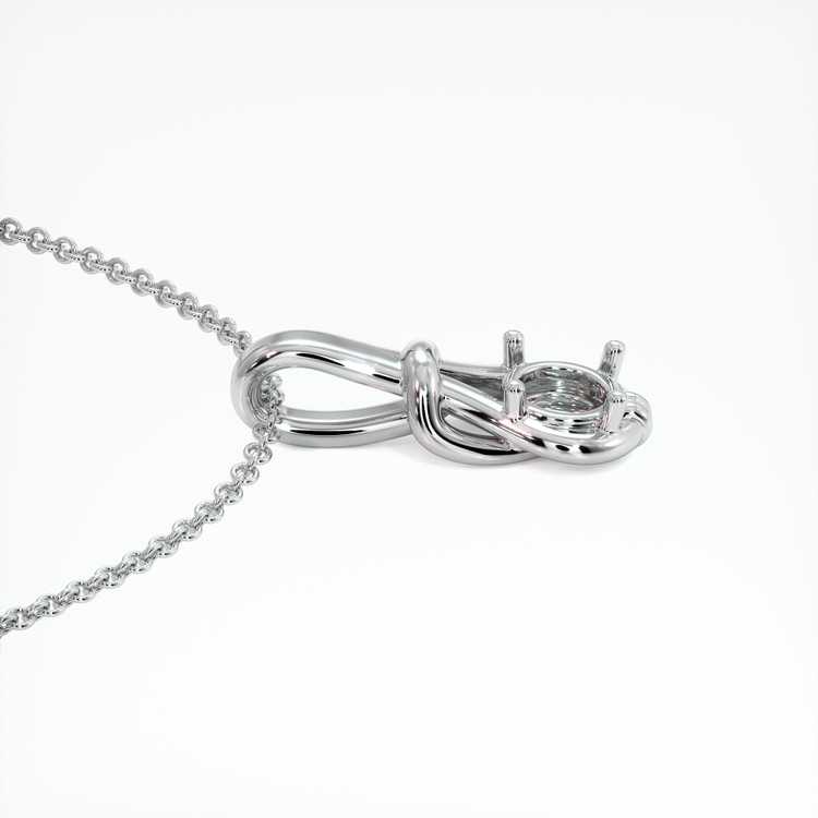 14K White Gold Solitaire Pendant Setting