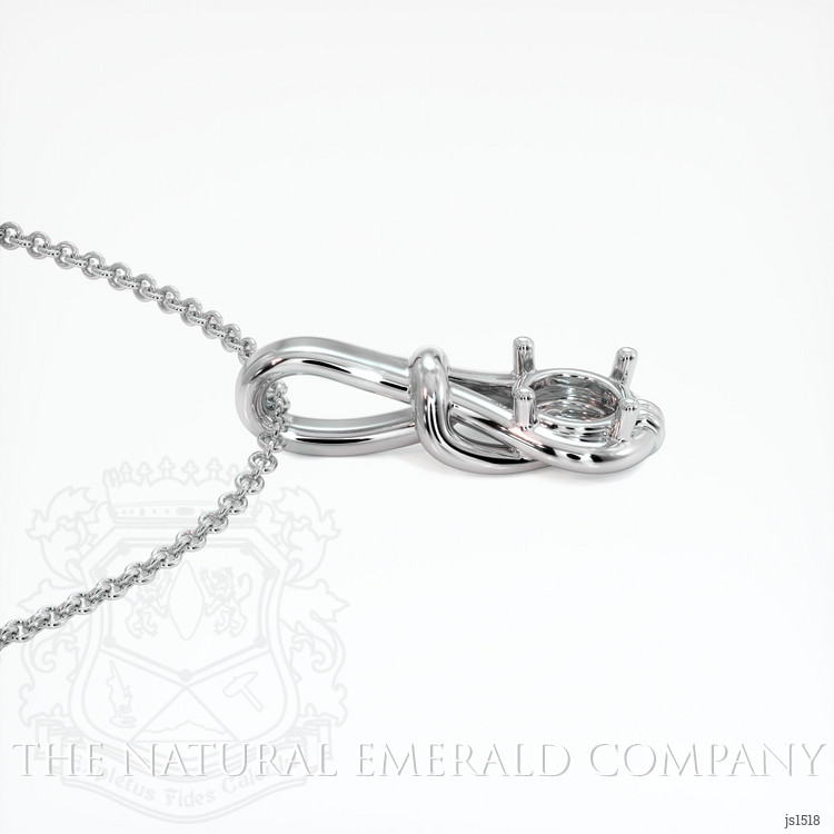 18K White Gold Solitaire Pendant Setting