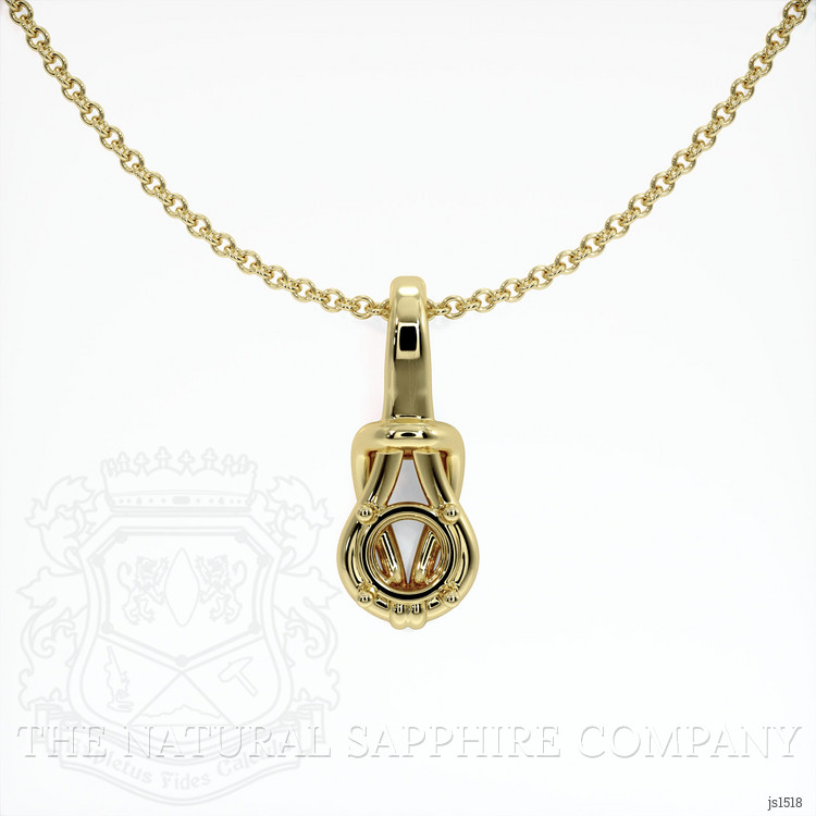 10K Yellow Gold Solitaire Pendant Setting