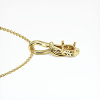 14K Yellow Gold Solitaire Pendant Setting Image