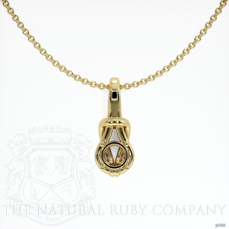 18K Yellow Gold Solitaire Pendant Setting