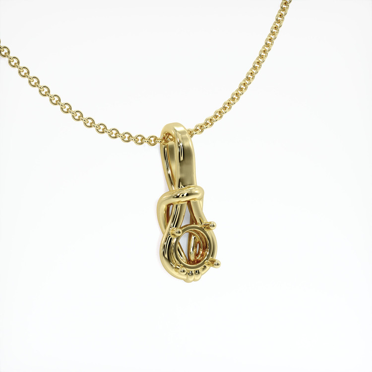 18K Yellow Gold Solitaire Pendant Setting