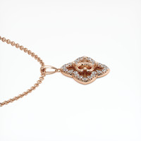 14K Rose Gold Pave Pendant Setting Image