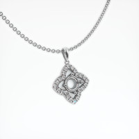 14K White Gold Pave Pendant Setting Image