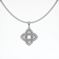 18K White Gold Pave Pendant Setting Video