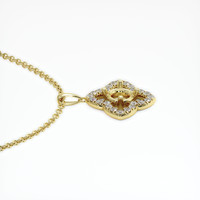 18K Yellow Gold Pave Pendant Setting Image