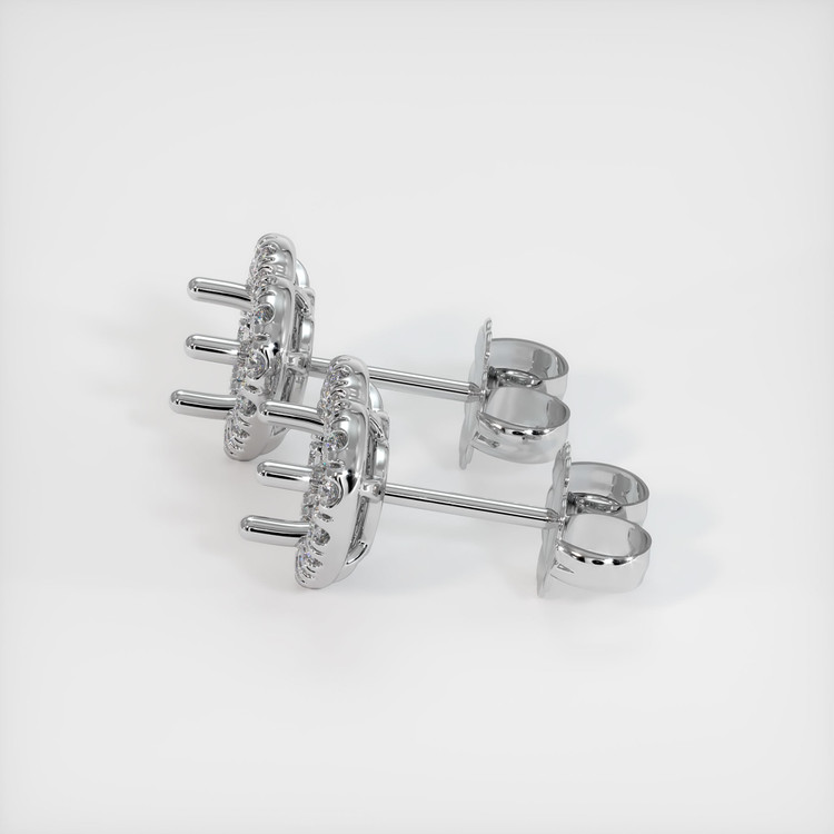 Platinum 950 Pave Earring Setting