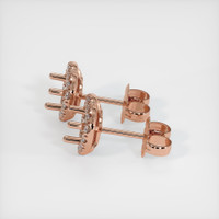 14K Rose Gold Pave Earring Setting Image