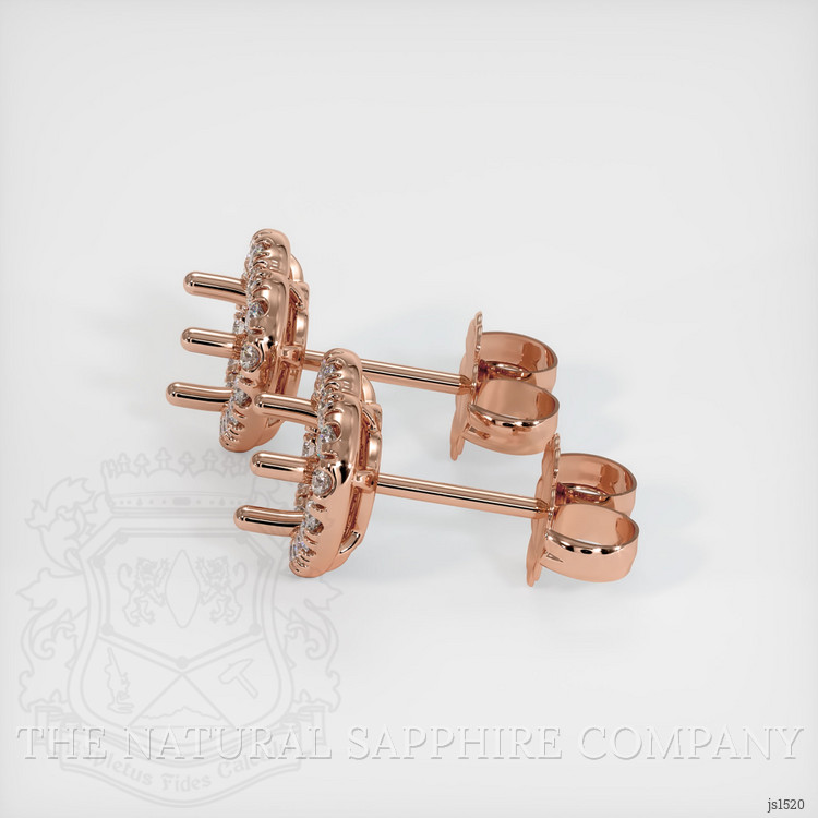 14K Rose Gold Studs Earring Setting