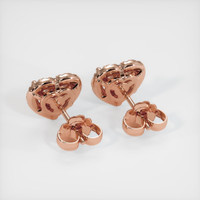 14K Rose Gold Pave Earring Setting Image