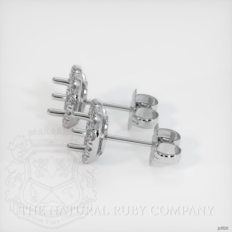 14K White Gold Studs Earring Setting