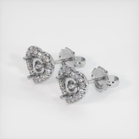 18K White Gold Pave Earring Setting Video