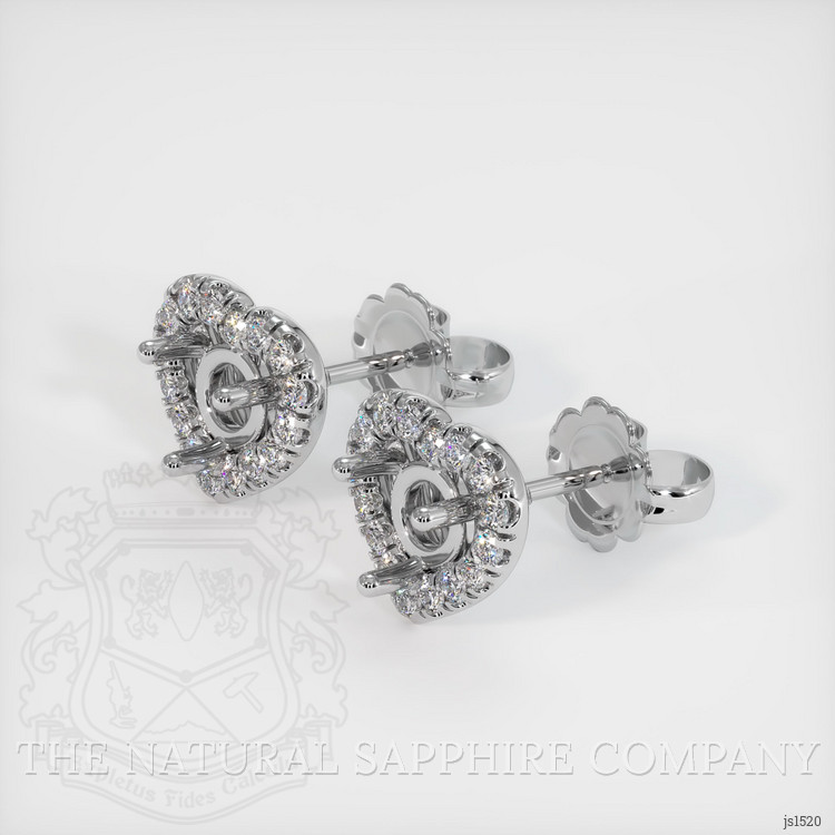 18K White Gold Studs Earring Setting
