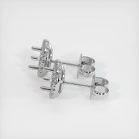 18K White Gold Pave Earring Setting Image