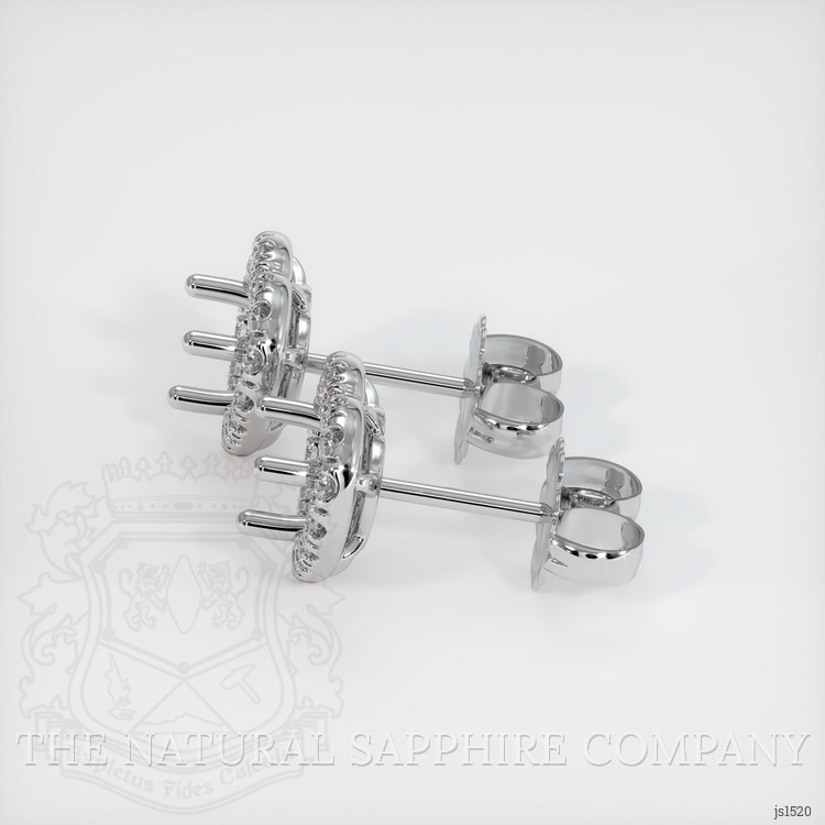 18K White Gold Studs Earring Setting