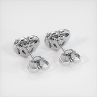 18K White Gold Pave Earring Setting Image