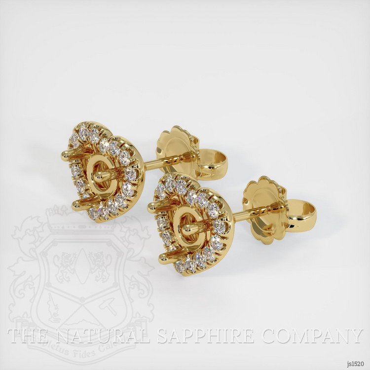14K Yellow Gold Studs Earring Setting