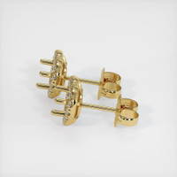14K Yellow Gold Pave Earring Setting Image