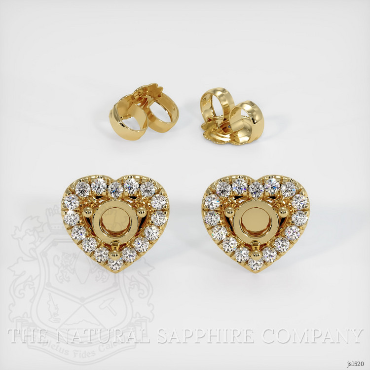 14K Yellow Gold Studs Earring Setting
